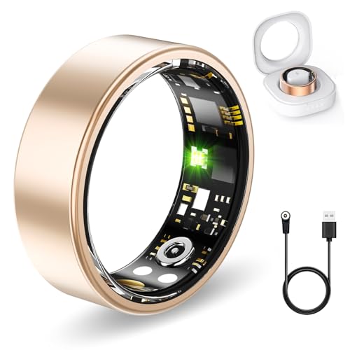 Smart Health Rings for Women Men (Gold, 12#)