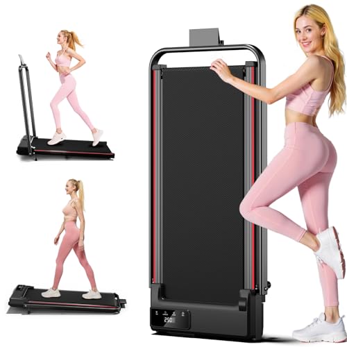 7.8MPH Incline Treadmill for Home, Walking Pad with Handle Bar, Under Desk Compact Treadmill with 350 Lbs Capacity, LED Display & APP, Remote Control, 3.0HP