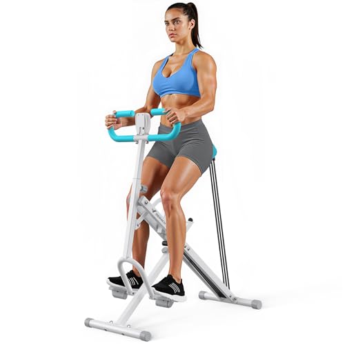 Squat Machine, MERACH R07 2 in 1 Squat Rowing Machine, Easy Setup & Foldable Exercise Equipment, Glute Trainer Machine, Glutes & Leg Home Workout Machine