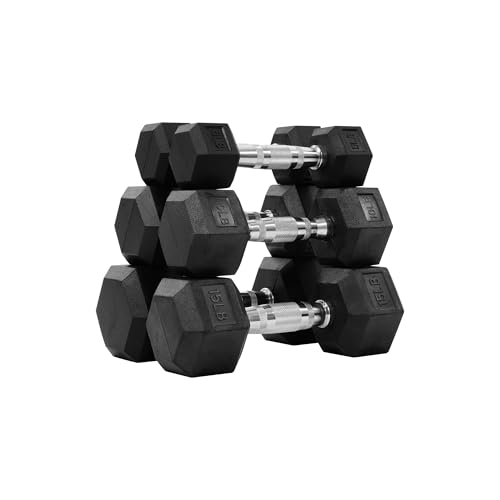 Fitvids 60 lb Rubber Hex Set