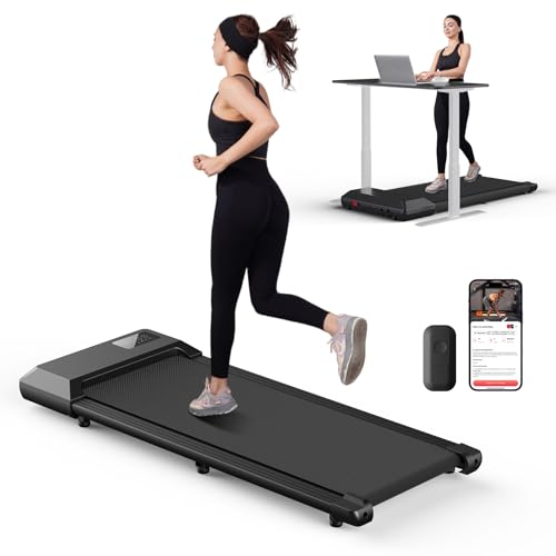 SupeRun Walking Pad, Under Desk Treadmill, 3 in 1 Portable Treadmill with Remote Control LED Display, 2.5 HP Quiet Walking Jogging Machine for Office Home Use, 300 Lbs Capacity