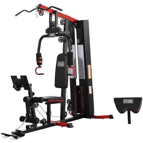 Home Gym, Workout Equipment with Leg Press, Exercise Equipment for Home with Pulley System, Home Gym Equipment for Full Body Strength Training, Preacher Curl and Leg | Multiple Styles