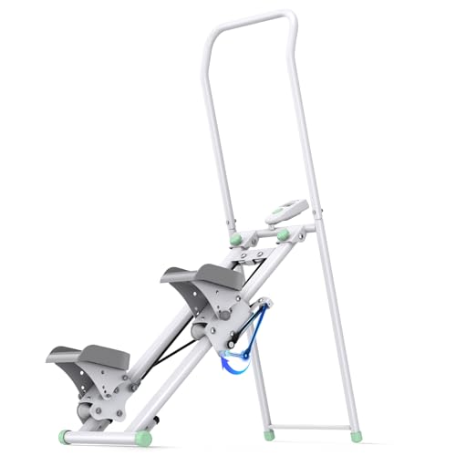 MERACH Stair Stepper for Home Gym Exercise, New Version Stairmaster for Full-Body Workout, Compact Folding Stair Climber with Extended Step Range, Adjustable Handlebar/Pedal