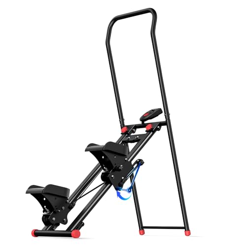 MERACH Stair Stepper for Home Gym Exercise, New Version Stairmaster for Full-Body Workout, Compact Folding Stair Climber with Extended Step Range, Adjustable Handlebar/Pedal
